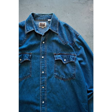 1980s Vintage Denim Western Shirt