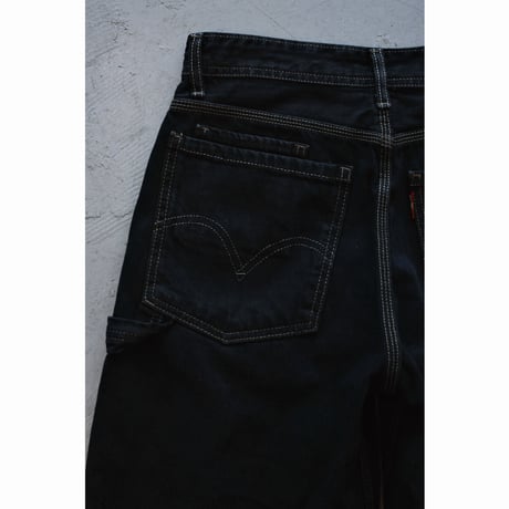 2000s “Levi's” 8Pockets Painter Black Denim Shorts