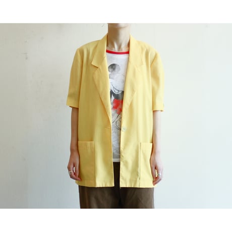 1990s Vintage Rayon Blend S/S Tailored Jacket
