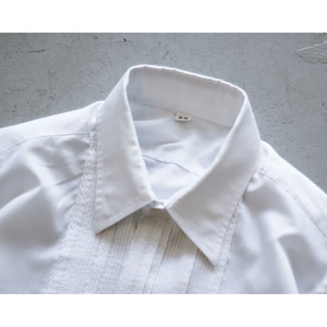 Vintage Flyfront Stitch Pintuck White Shirt