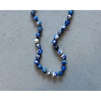 Marble Stone Beads US Vintage Necklace