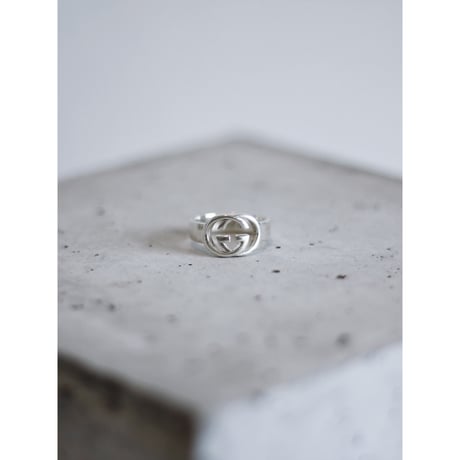 “GUCCI” Interlocking G Silver Ring / Made in Italy