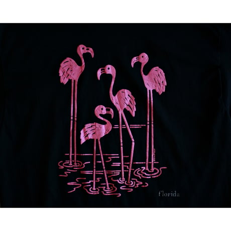 1990s Vintage Flamingo Foam Print Tshirt