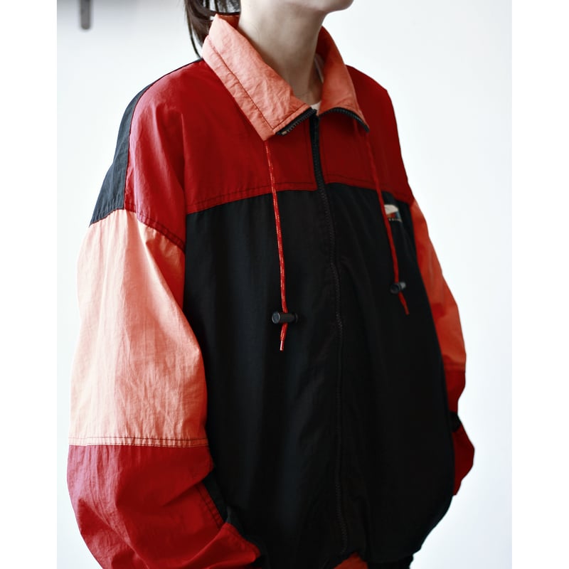 美品 NOBLE 完売  ショートブルゾン ジャケット スプリングジャケット 1980s-1990s 3Tone Colored Zipup Nylon Jacket |