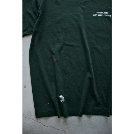 1990s Early Shabby Painted Logo Tshirt / Made in USA