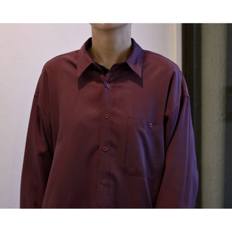 1990s Rayon Blend Purple Shirt
