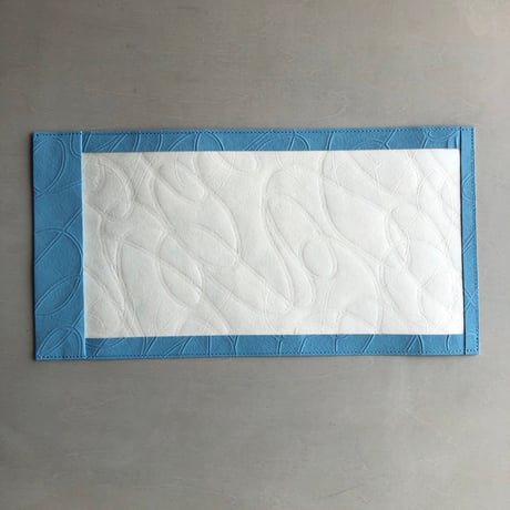 夕凪文具店オリジナルアイテム「浮き紙ブックカバー【curve（淡青）】」with山次製紙所