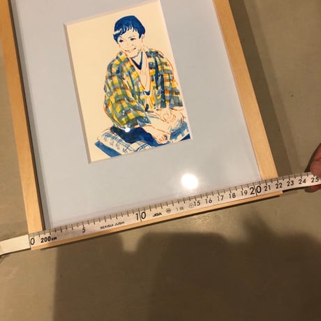 オカヤイヅミ作品『白洲正子』額装手書き原画