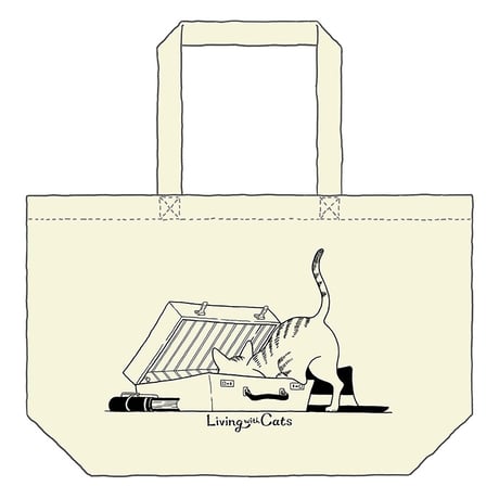 夕凪文具店　にしさかきみこ 「Living with cats」トートバッグ