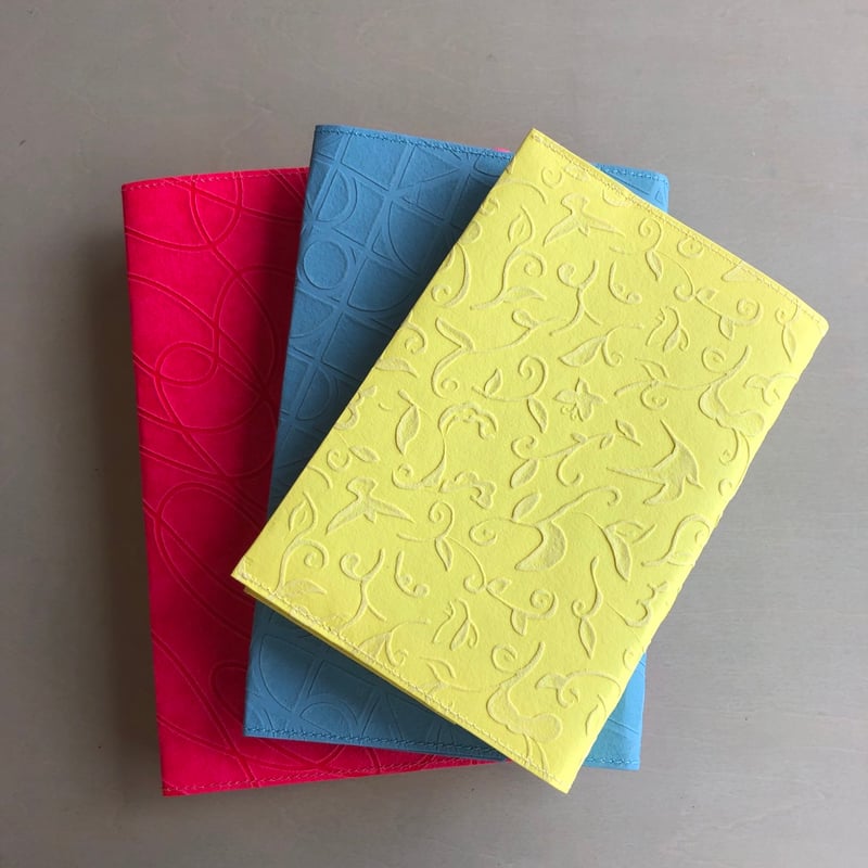 巴里の拭きガラス　フック付き50本余り　1920年代 夕凪文具店オリジナルアイテム「浮き紙ブックカバー【curve