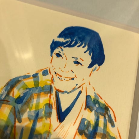 オカヤイヅミ作品『白洲正子』額装手書き原画