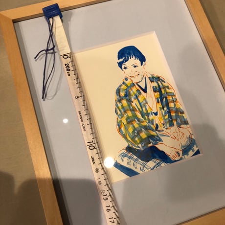 オカヤイヅミ作品『白洲正子』額装手書き原画
