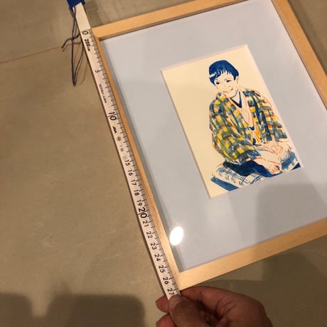 オカヤイヅミ作品『白洲正子』額装手書き原画