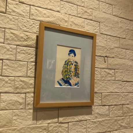 オカヤイヅミ作品『白洲正子』額装手書き原画