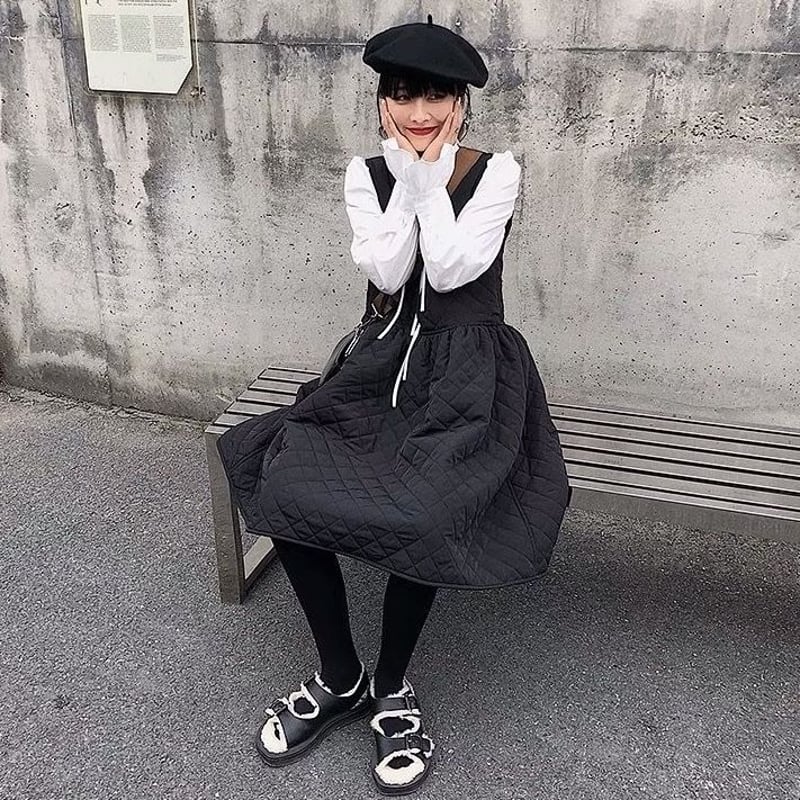 Bibiy. ODETTE JAMPER DRESS キルティング　ワンピース Bibiy. ODETTE JAMPER DRESS キルティング ワンピース Bibiy