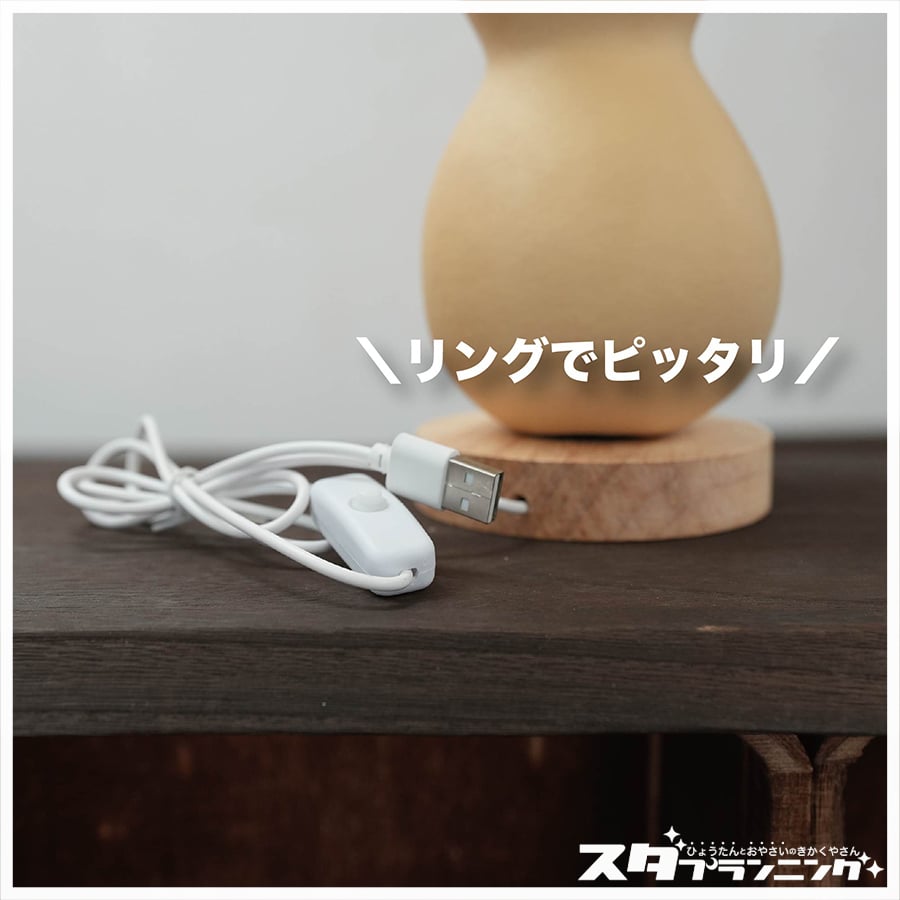 天然のひょうたんランプにLEDの台付きます ひょうたんランプ--ボタニカル系 | ひょうたんランプ bun bun
