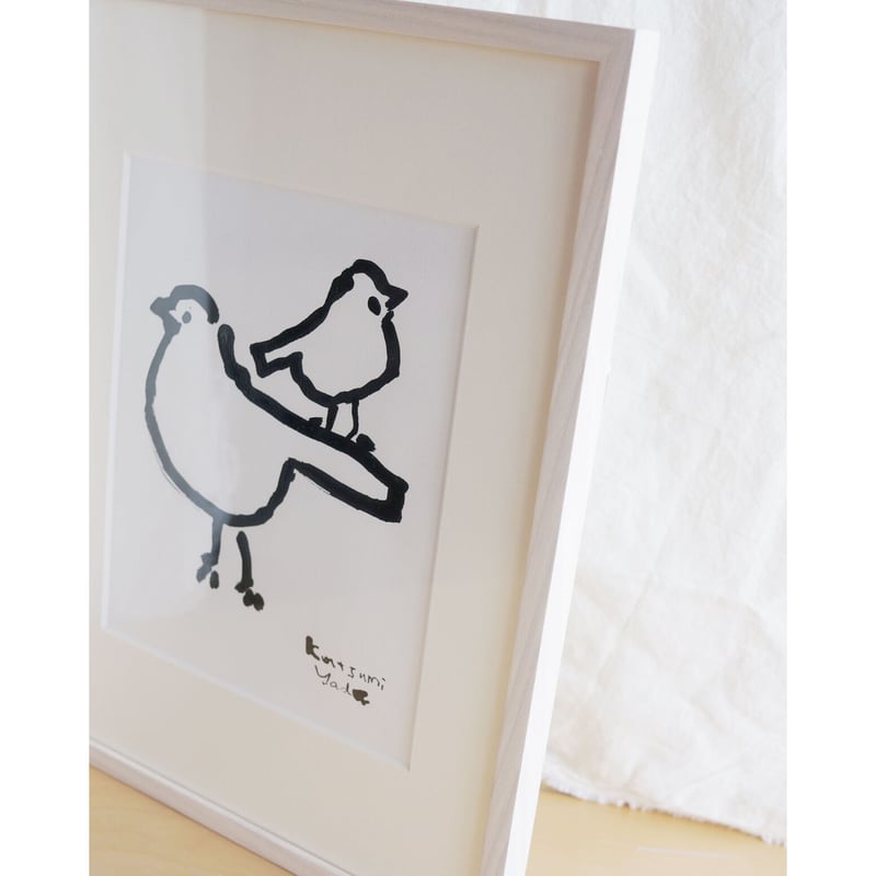 とりの親子 ～サイン入り～ | 矢田勝美の【世界にたったひとつの贈りもの】