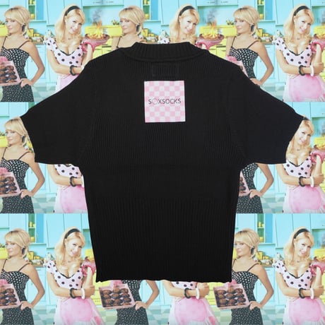港区おじさんリブTシャツ🧖🏾‍black