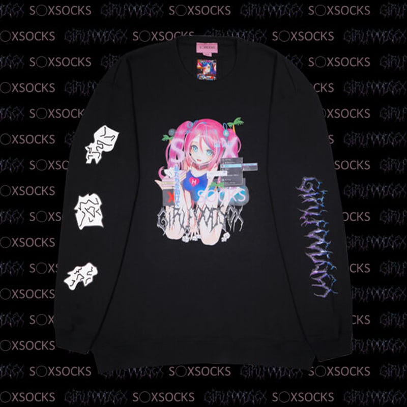 GIRLFOODS○Xスウェット👧black | S◯XSOCKS