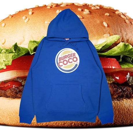 BURGER COCOパーカー🍔blue