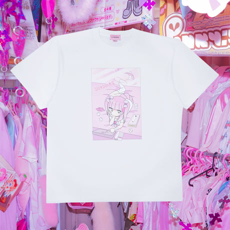 やっち確定メンヘラチャンTシャツ✡️white