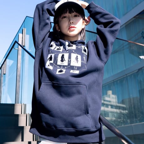 闇相関図パーカー⛓navy
