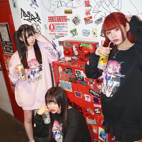 GIRLFOODS○Xスウェット👧black
