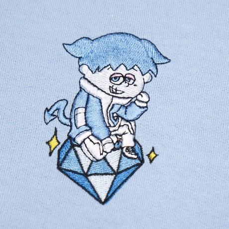 水色しんりゃ君パーカー💎lightblue