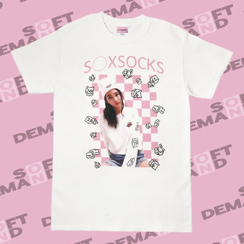 SOXSOCKS 本庄鈴 ホワイトTシャツ(XL) 11/3店頭数量限定発売💘SODコラボフォトT💏本庄鈴ちゃん👸🏻 | S◯XSOCKS