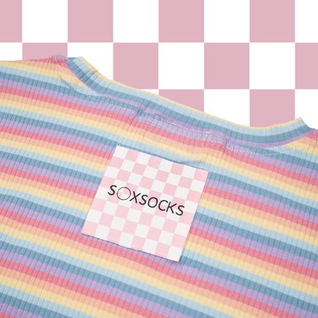 やっち確定ボーダーニットTシャツ🏩pink