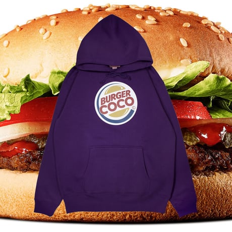 BURGER COCOパーカー🍔purple