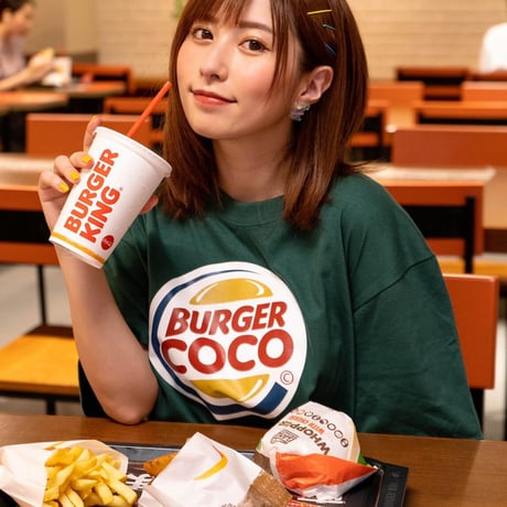 BURGER COCOTシャツ🍔green