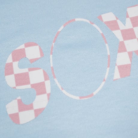 やっち確定チェッカーロゴTシャツ🌃lightblue