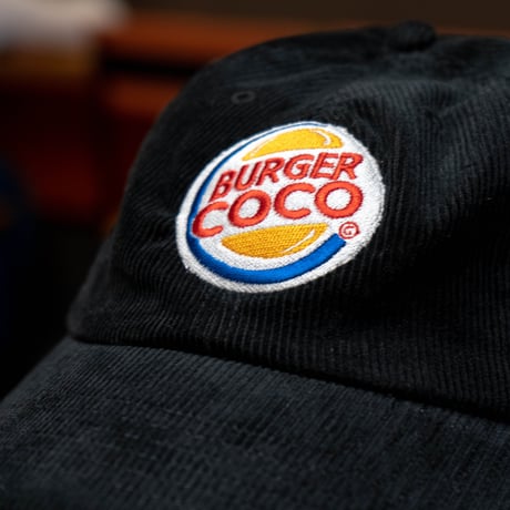 BURGER COCOコーデュロイキャップ🍔black