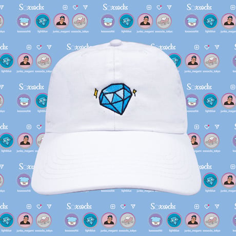 コッキーダイヤモンドキャップ🐬white