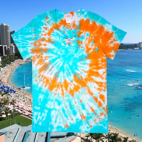 タイダイジャパニーズドリームTシャツ🌴lightblue