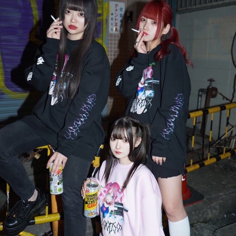GIRLFOODS○Xスウェット👧black