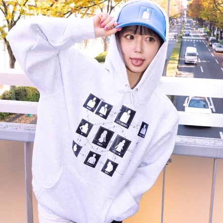 闇相関図パーカー⛓grey