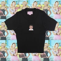 港区おじさんリブTシャツ🧖🏾‍black