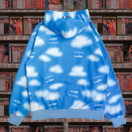 マジックミラー号総柄パーカー🚛💙☁️
