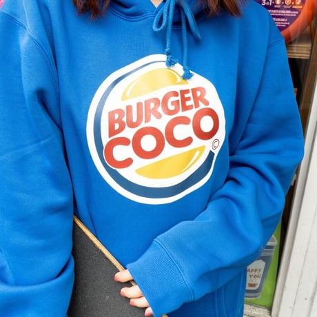 BURGER COCOパーカー🍔blue