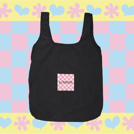 月墓地エコバッグ🥚black