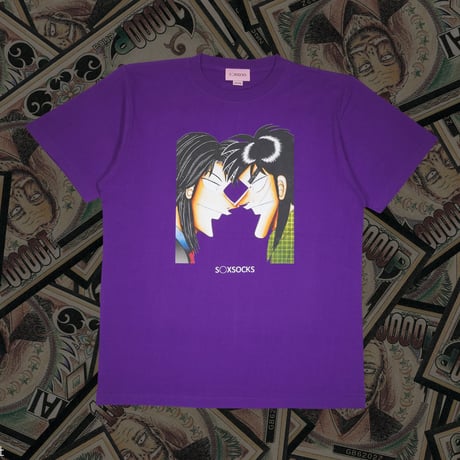 カイジVSイチジョウTシャツ💴purple