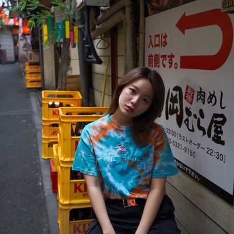 タイダイジャパニーズドリームTシャツ🌴lightblue