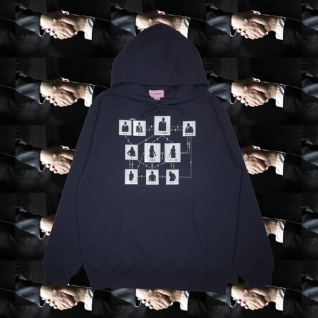 闇相関図パーカー⛓navy