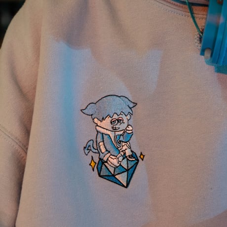 水色しんりゃ君パーカー💎lightblue