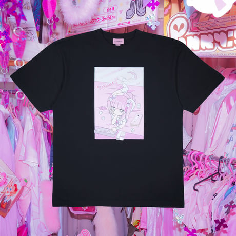 やっち確定メンヘラチャンTシャツ✡️black