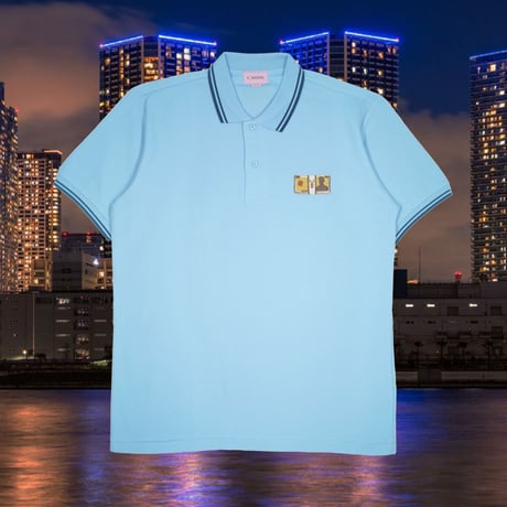 夜のマニーポロシャツ🧖🏾‍♂️lightblue