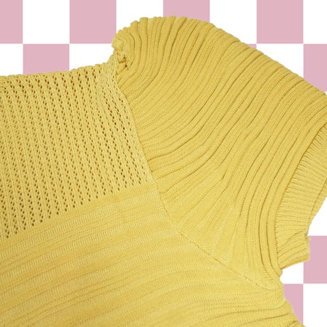 盛り塩キャワスショートパフニット🍼yellow
