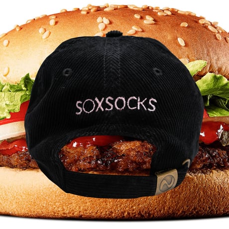 BURGER COCOコーデュロイキャップ🍔black